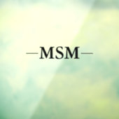 Autocollant Pour Fenêtre Lettres noires modernes Monogramme Nom Fenêtre Cli (Feuille 3)