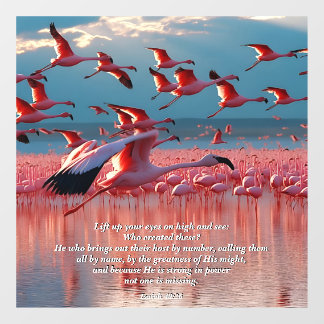 Autocollant Pour Fenêtre Lever vos yeux sur la haute, Dieu et Verset de cré