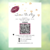 Autocollant Pour Fenêtre *~* LÈVRES DIAMANTS Scan pour PAYER  Code QR (Feuille 3)