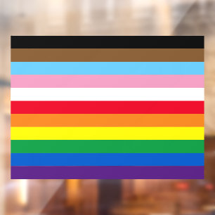 Autocollant Pour Fenêtre Lgbtq arc-en-ciel 11 bandes inclus drapeau gay pri