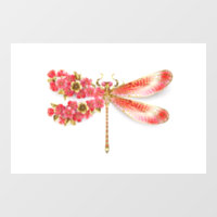 libellule de fleurs avec sakura de bijoux