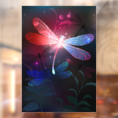 Autocollant Pour Fenêtre libellule rouge brillante (Feuille 2)