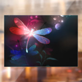 Autocollant Pour Fenêtre libellule rouge brillante (Feuille 2)