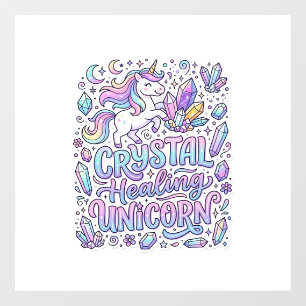 Autocollant Pour Fenêtre Licorne Cristal Guérison Cadeau Licorne Idée Vecto