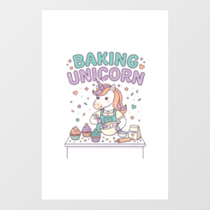 Autocollant Pour Fenêtre Licorne Cuisson Licorne Produit Branché Graphique_