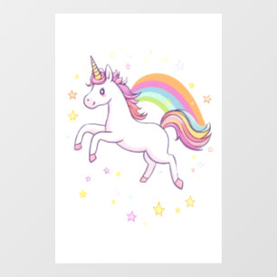 Autocollant Pour Fenêtre Licorne étoile arc-en-ciel (1)