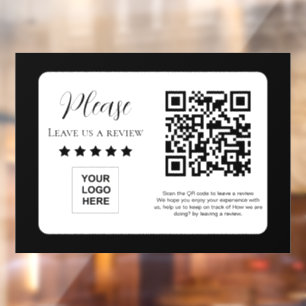 Autocollant Pour Fenêtre Lien de code QR de Google Avis