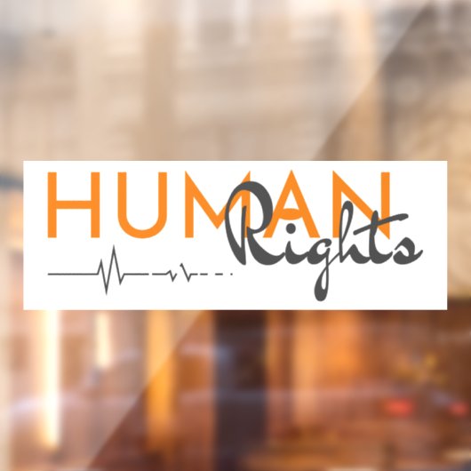 Autocollant Pour Fenêtre Lifeline to Human Rights (Feuille 2)