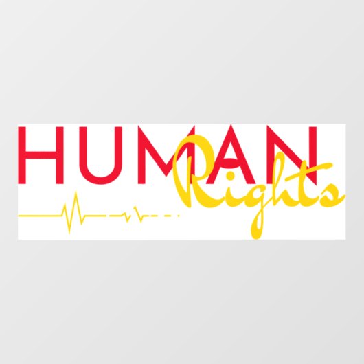 Autocollant Pour Fenêtre Lifeline to Human Rights (Feuille)