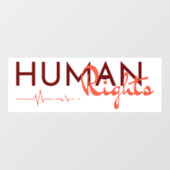 Autocollant Pour Fenêtre Lifeline to Human Rights (Feuille)