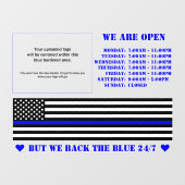 Autocollant Pour Fenêtre [Ligne Bleue Mince] Retournez à l'affaire Bleue (Feuille)