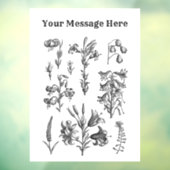 Autocollant Pour Fenêtre Ligne noire Vintage personnalisée (Feuille 3)