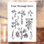 Autocollant Pour Fenêtre Ligne noire Vintage personnalisée (Feuille 2)