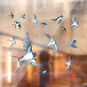 Autocollant Pour Fenêtre L'Illustration De L'Avalière Volante (Feuille 2)