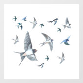 Autocollant Pour Fenêtre L'Illustration De L'Avalière Volante (Feuille)