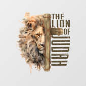 Autocollant Pour Fenêtre Lion de Juda Clouage de fenêtre (Feuille)