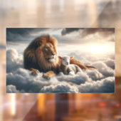 Autocollant Pour Fenêtre Lion et agneau clouer la fenêtre (Feuille 2)