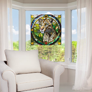 Autocollant Pour Fenêtre Lioness en verre filé Faux