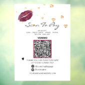 Autocollant Pour Fenêtre *~* LIPS DIAMONDS Scannez pour PAYER Code QR (Feuille 3)