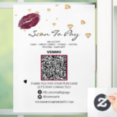 Autocollant Pour Fenêtre *~* LIPS DIAMONDS Scannez pour PAYER Code QR (Maison)