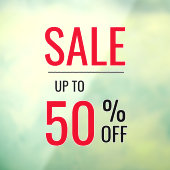 Autocollant Pour Fenêtre LIQUIDATION DE VENTE Jusqu'à 50 % DE RABAIS (Feuille 3)