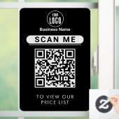Autocollant Pour Fenêtre Liste de prix des codes QR | Logo d'entreprise san (Maison)