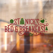 Autocollant Pour Fenêtre lit Saint-Nicolas gîte de Noël entreprise (Feuille 2)