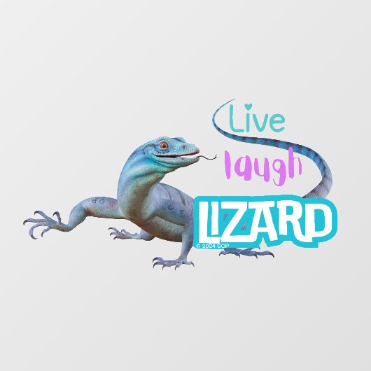 Autocollant Pour Fenêtre Live Laugh Lizard (Feuille)