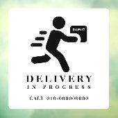 Autocollant Pour Fenêtre Livraison En Cours Colis Paquet Voiture Camionnett (Feuille 3)