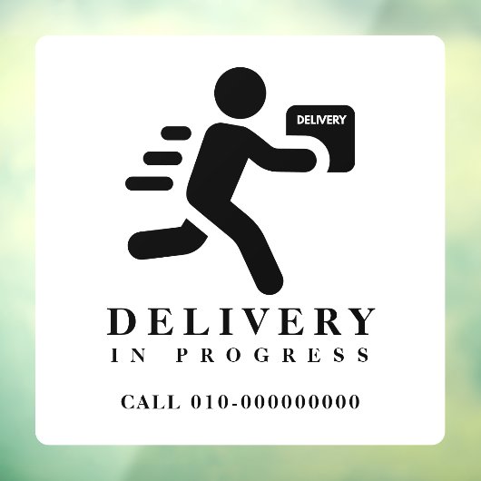 Autocollant Pour Fenêtre Livraison En Cours Colis Paquet Voiture Camionnett (Feuille 3)