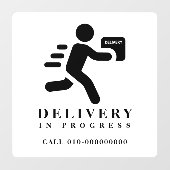 Autocollant Pour Fenêtre Livraison En Cours Colis Paquet Voiture Camionnett (Feuille)