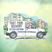 Autocollant Pour Fenêtre Livraison rapide avec numéro de téléphone (Feuille 3)