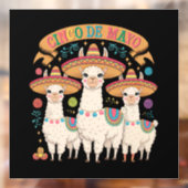 Autocollant Pour Fenêtre Llama Funny Cinco De Mayo Fête (Feuille 2)