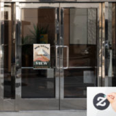 Autocollant Pour Fenêtre Location Cabine Mountain View (Porte de bureau)