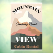 Autocollant Pour Fenêtre Location Cabine Mountain View (Feuille 3)