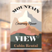 Autocollant Pour Fenêtre Location Cabine Mountain View (Feuille 2)