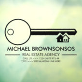 Autocollant Pour Fenêtre Location de clé de maison noire (Feuille 3)