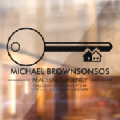 Autocollant Pour Fenêtre Location de clé de maison noire (Feuille 2)