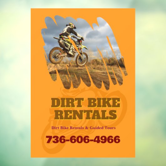 Autocollant Pour Fenêtre Location de moto tout-terrain personnalisée (Feuille 3)