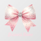 Autocollant Pour Fenêtre logo au nœud rose (Feuille)