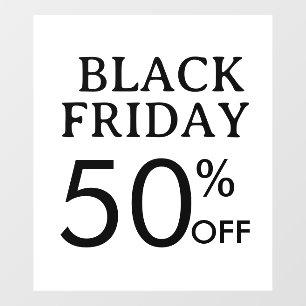 Autocollant Pour Fenêtre Logo Black Friday   Vente Entreprise Minimaliste B