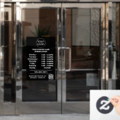 Autocollant Pour Fenêtre Logo Code Qr Heures d'Ouverture d'Entreprise Moder (Porte de bureau)