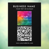 Autocollant Pour Fenêtre Logo Code QR Moderne Simple Modèle Vertical (Feuille 3)