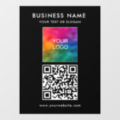 Autocollant Pour Fenêtre Logo Code QR Moderne Simple Modèle Vertical (Feuille)