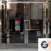 Autocollant Pour Fenêtre Logo Code QR Moderne Simple Modèle Vertical (Porte de bureau)