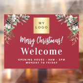 Autocollant Pour Fenêtre Logo d'affaires Noël rouge (Feuille 2)