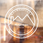 Autocollant Pour Fenêtre Logo d'agent immobilier de toit de maison (Feuille 2)