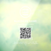 Autocollant Pour Fenêtre Logo de code QR de nom d'entreprise moderne profes (Feuille 3)