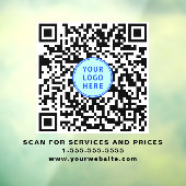 Autocollant Pour Fenêtre Logo de code QR d'entreprise (Feuille 3)