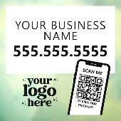 Autocollant Pour Fenêtre Logo de la société QR Code Moderne Minimaliste Noi (Feuille 3)